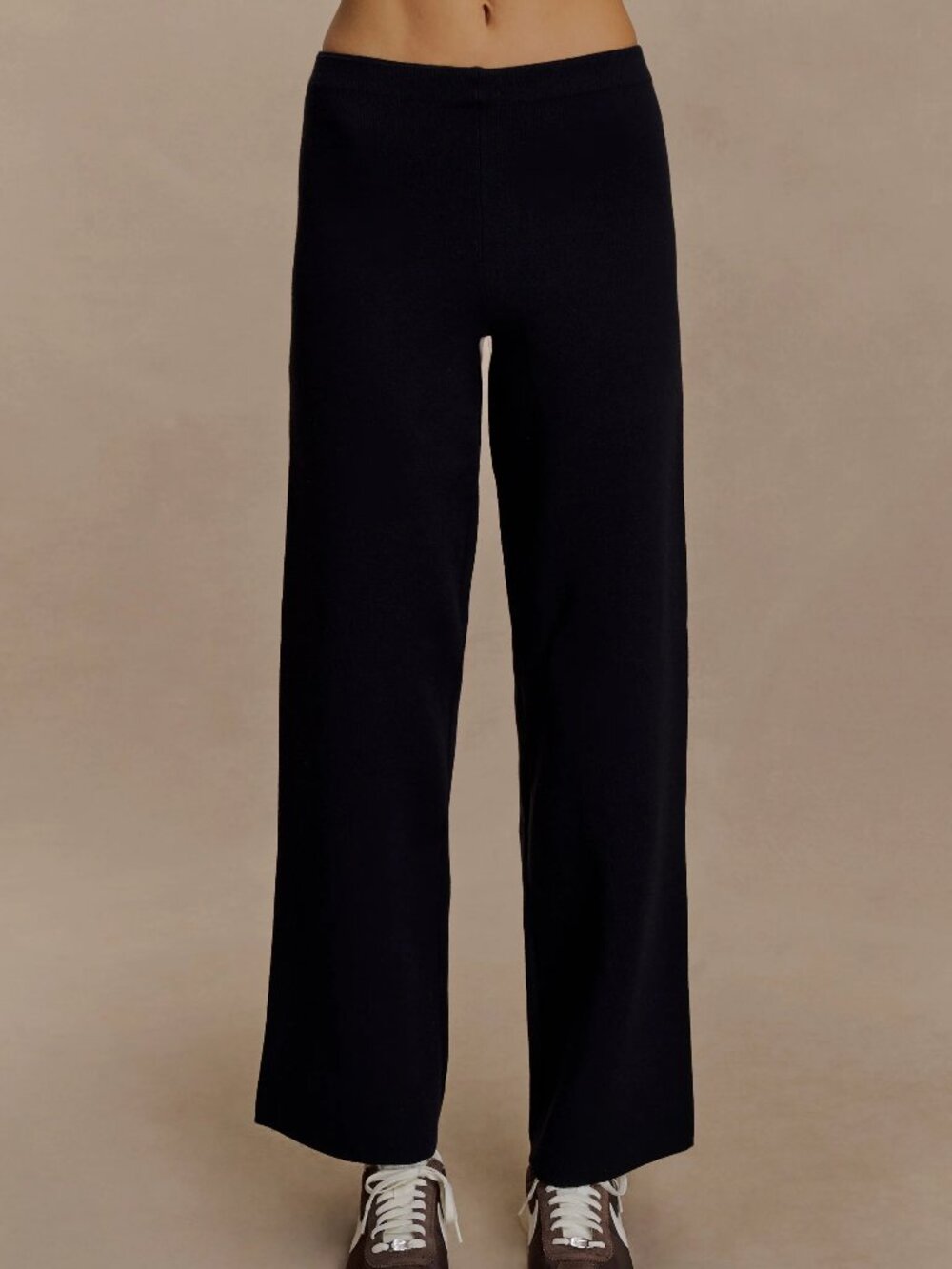 MESHKI Kerrymae Knit Pants Straight Leg Black size XL Minimalist Casual - Picture 12 of 12